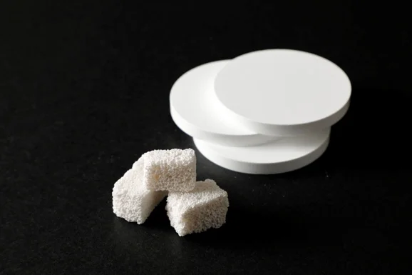 炭酸カルシウムを簡易にセラミックスに加工した画像