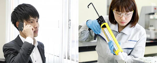 白石グループの異なる部署で働く多様な従業員が、持続可能な社会の実現に向けて取り組む様子